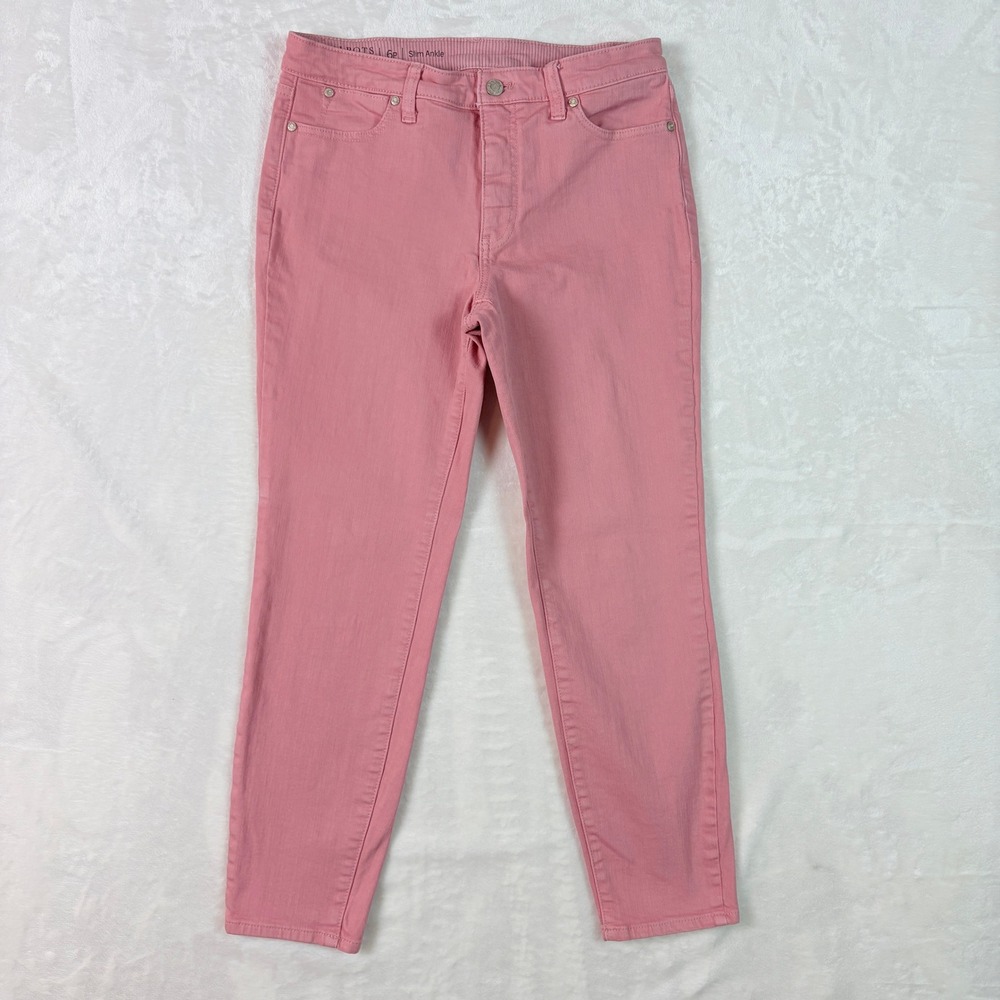 Talbots Flawless Slim Ankle Pants‎ Women 6P Pink Good Stretch Twill Jeans